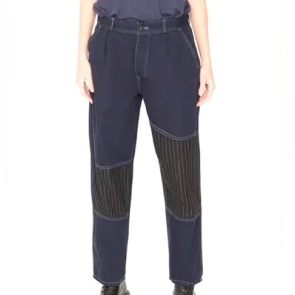 Sandrine Rose x Free People French Worker patch pants NWT Womens Sz 29 - Picture 15 of 15